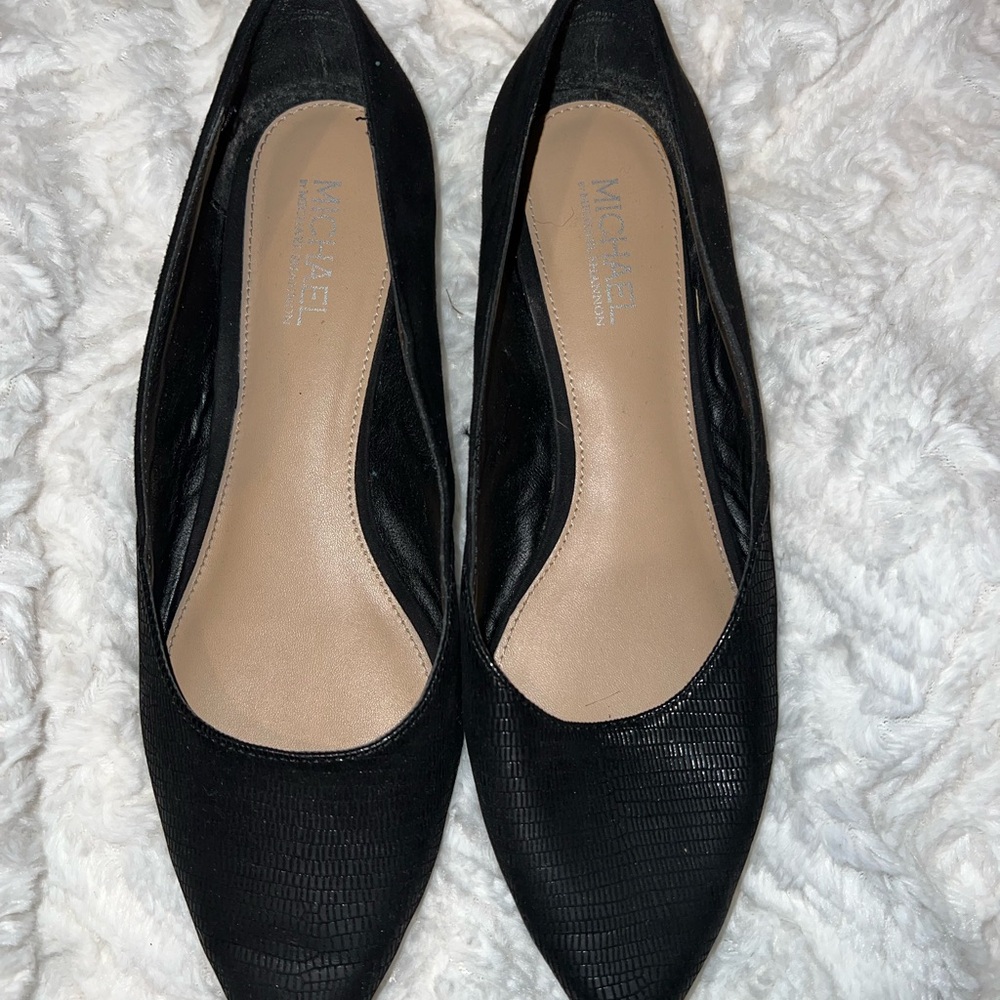 Michael Kors Textured Black Flats